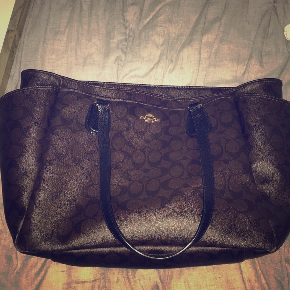 Coach Brown baby bag